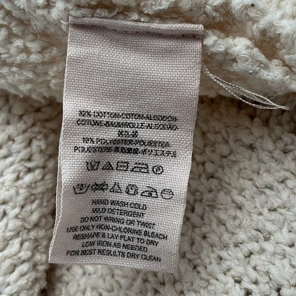 Free People Spin Around Poncho Top in an off-white cream color - Picture 9 of 10